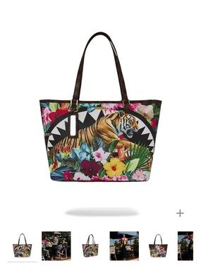Sprayground Multicolor Tiger Floral Tote (FIRM PRICE)